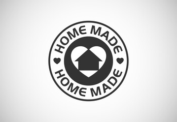 Homemade Product Label vector illustration. Element design for corporate identity