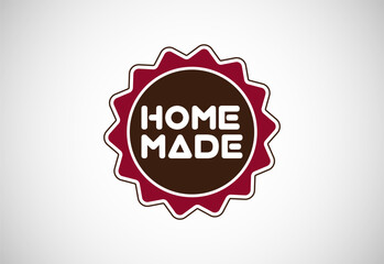 Homemade Product Label vector illustration. Element design for corporate identity
