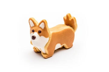 Corgi dog gingerbread isolated created with Generative AI technology
