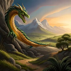 the dragon in the mountains