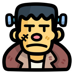 frankenstein filled outline icon style