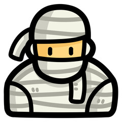 mummy filled outline icon style