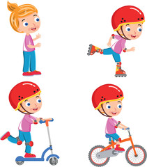children on bicycle