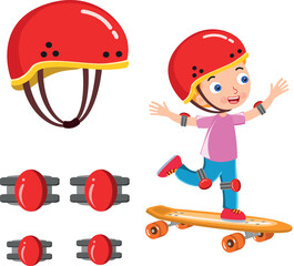 child with skateboard