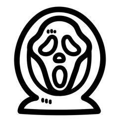 scream line icon style