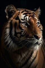 Naklejka premium Portrait of a bengal tiger, Generative AI 