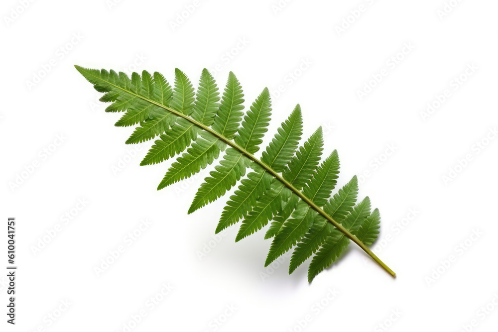 Sticker fern leaf isolated