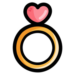 ring filled outline icon style