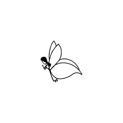 fairytale fairy, sketch vector drawing, isolated on a white background. collection of fairytale characters