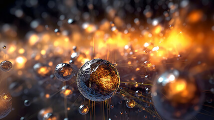  background macroscopy of subatomic particles trillions of photons generative ai