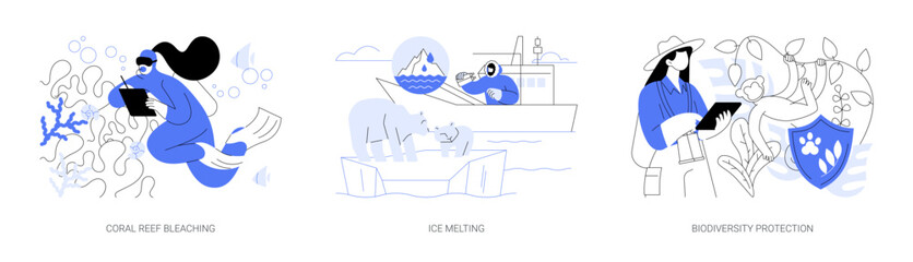 Biodiversity loss abstract concept vector illustrations. © Visual Generation