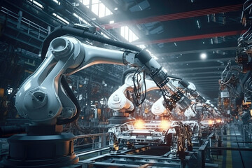 Machine manufacturing plant made with Generative AI technology