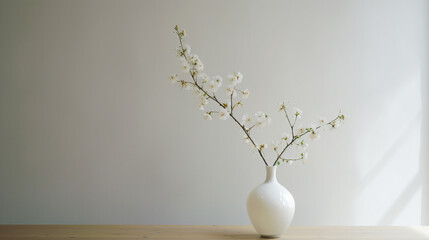 white vase on a table