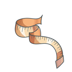 measuring tape isolated on white background. tailor's tool. vector illustration