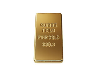 3d rendered gold cast bar