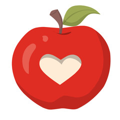 Red apple Illustration, apple fruit, fruit Illustration 