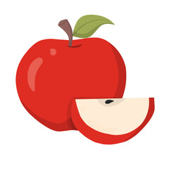 Red apple Illustration, apple fruit, fruit Illustration 