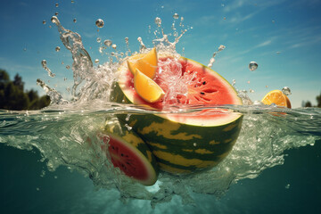 Арбуз в воде