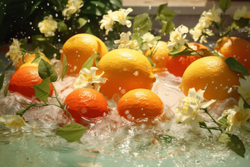 fruits in water