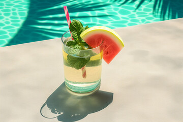 cocktail on the pool