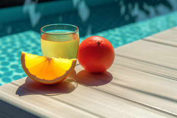 orange juice in the pool