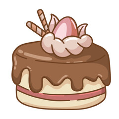 cake chocolate strawberry