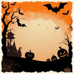 Illustrations for Halloween cards  design aids mockup And  designers to work