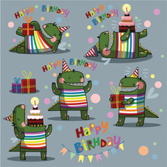 
holiday set with green dragon
