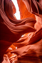 Antilope Canyon pierre roche rouge lumière, soleil
