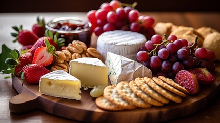 cheese platter with cracker 