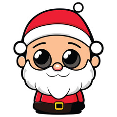 Cute Santa Claus cartoon character