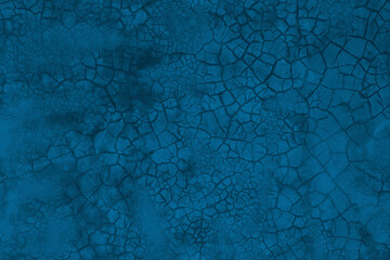 Abstract blue background with cracked texture.