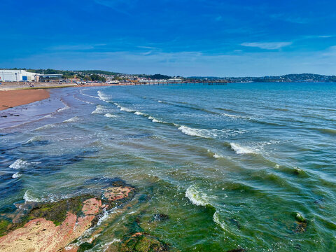 Paignton beach in Devon, UK