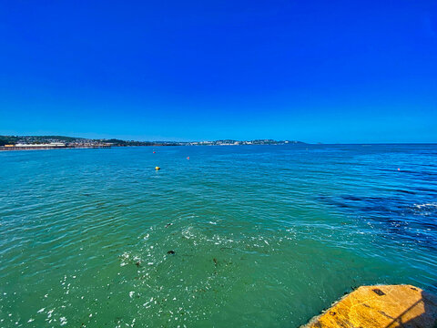 Paignton beach in Devon, UK