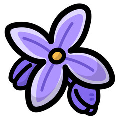 lilac filled outline icon style
