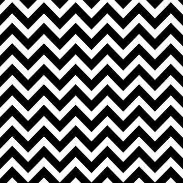 Black White Chevron Seamless Pattern Zigzag Line Vector Illustration