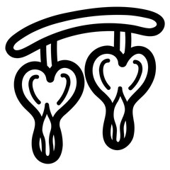 breeding heart line icon style
