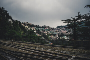 Kalka Shimla Rail tracks in Shimla - Kalka Shimla Toy Train - UNESCO World Heritage Site - Rail Transportation 