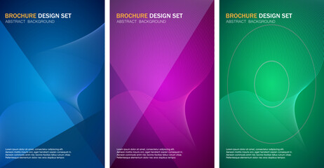 Brochure design set. Abstract background