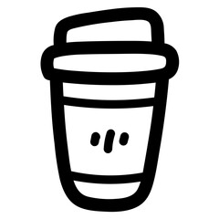 take away coffee line icon style