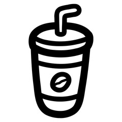 take away coffee line icon style
