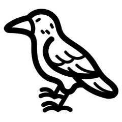 crow line icon style