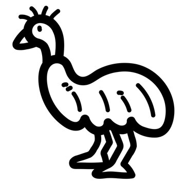 recommend clip art: emu line icon style