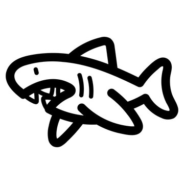 recommend clip art: shark line icon style