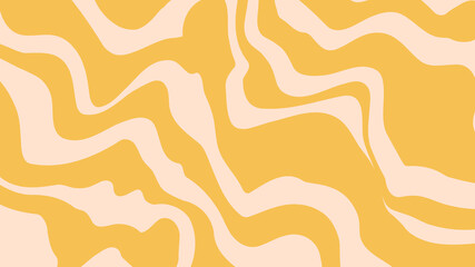 Colorful retro wavy background illustration. Trendy distorted pastel color texture in vintage y2k style. Psychedelic hippie template, liquid swirl cover.