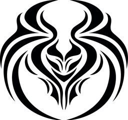 Black tribal tattoo, Isolated