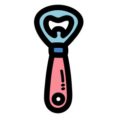 bottle opener filled outline icon style