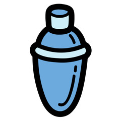 cocktail shaker filled outline icon style