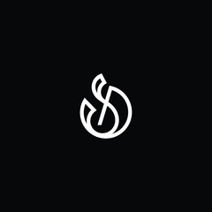 Letter SD or DS logo vector.