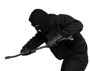 Portrait of a Thief Using Crowbar